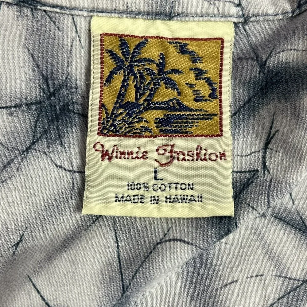 Winnie Fashion Mens Hawaiian Shirt Floral Abstract Large - Picture 7 of 7